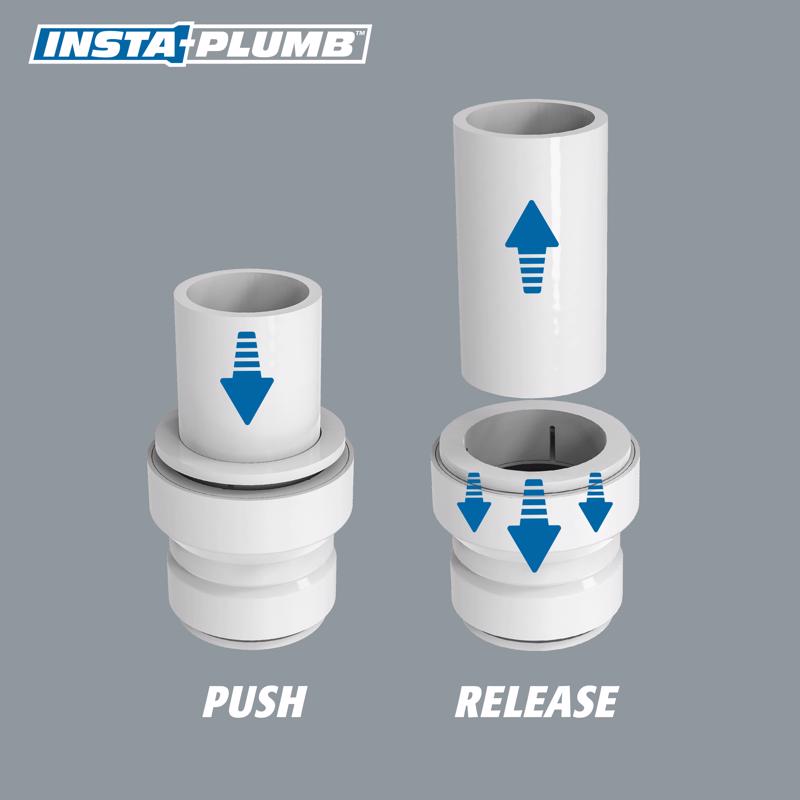 keeney insta plumb 1-1/4 in. D Plastic Trap Adapter