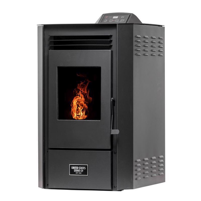 US Stove EPA Certified 1300 sq ft Modern Wood Pellet Stove 50 lb. cap. Hopper