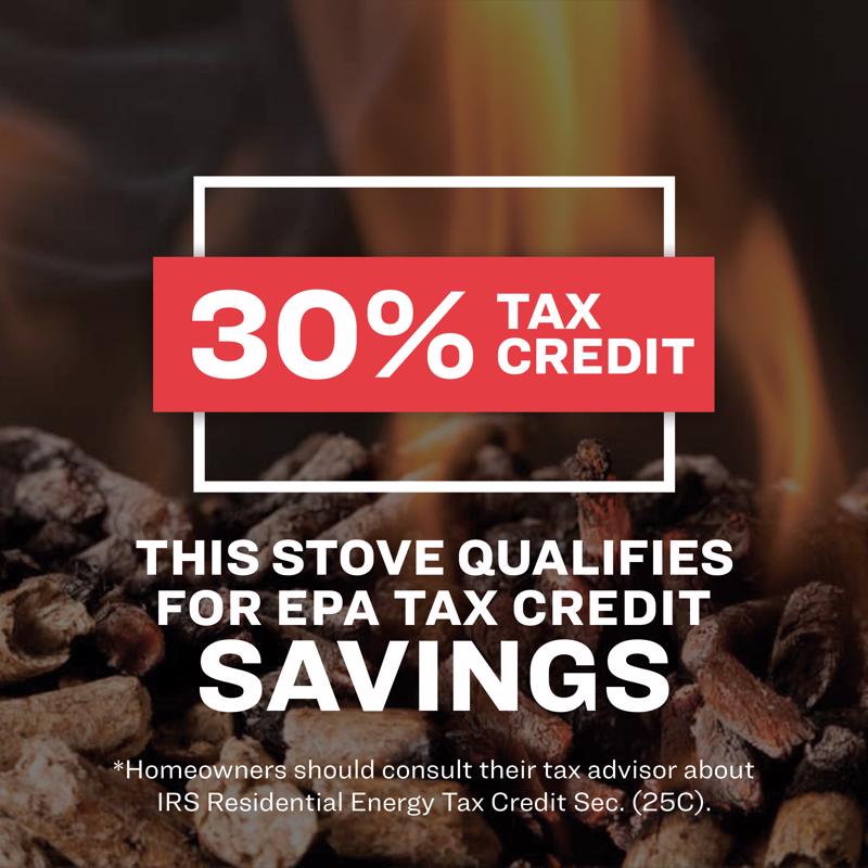 US Stove Ashley Hearth EPA Certified 2200 sq ft Modern Wood Pellet Stove 50 lb. cap. Hopper