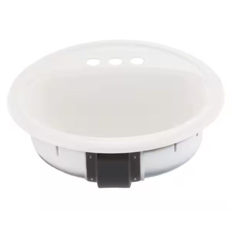 Bootz Laurel Enameled Steel Bathroom Sink 19 in. W X 6.5 in. D White