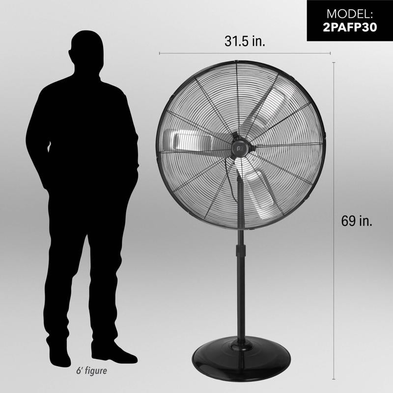 Perfect Aire 44.25 in. H X 30 in. D Oscillating Pedestal Fan