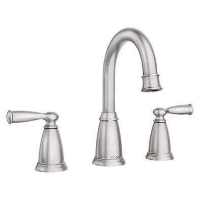 Moen Banbury Brushed Nickel Traditional Two-Handle Bathroom Sink Faucet 8-16 in.