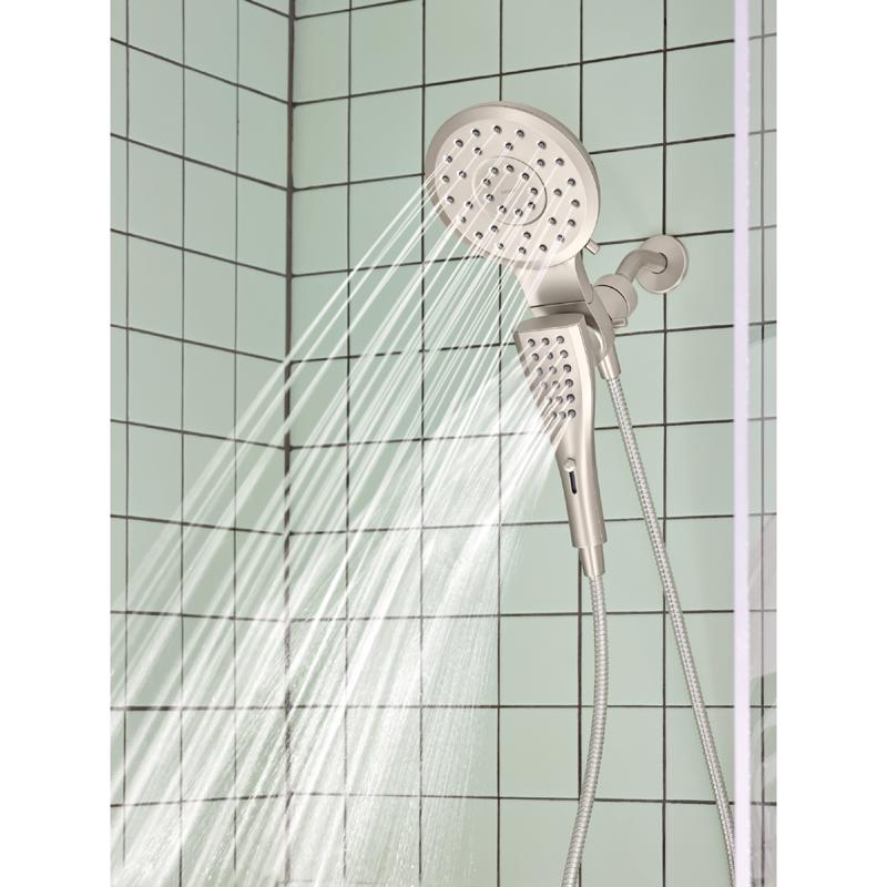 Moen Magnetix Brushed Nickel 8 settings Showerhead Combo 1.75 gpm