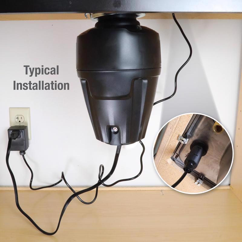Danco Garbage Disposal Sink Top Switch Matte Black Plastic