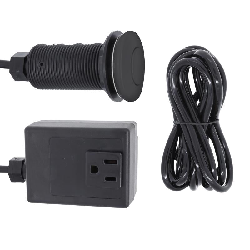 Danco Garbage Disposal Sink Top Switch Matte Black Plastic