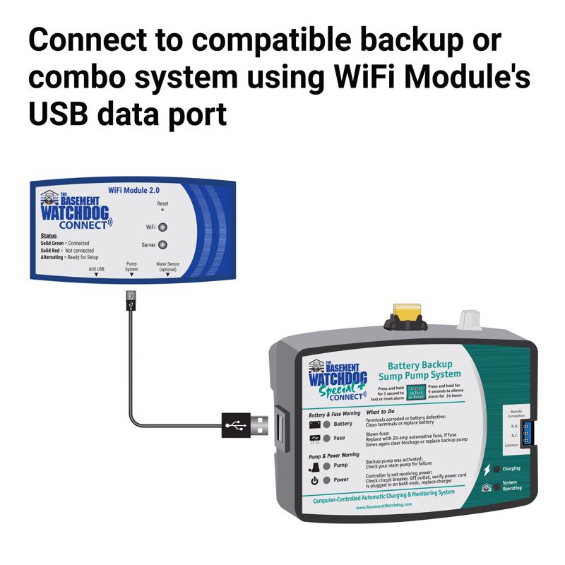 The Basement Watchdog 2.75 in. H X 5 in. W X 1.25 in. L WiFi Module For BW-WiFi2