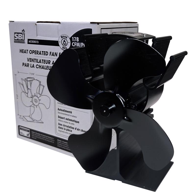SBI Heating Accessories 178CFM Steel Heat Powered Stove Fan