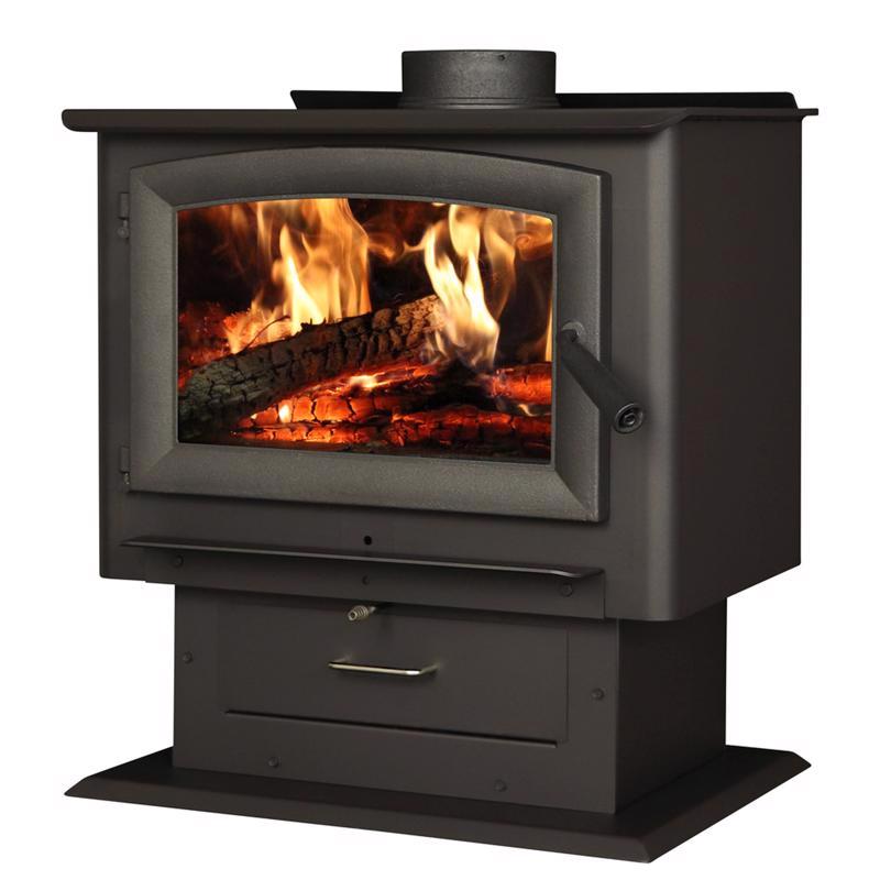 US Stove EPA Certified 2000 sq ft Classic Wood Burning Stove