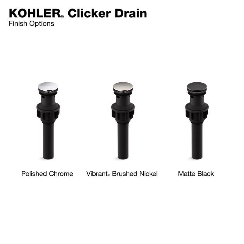 Kohler 1-1/4 in. D Polished Chrome Plastic Pop-Up Drain