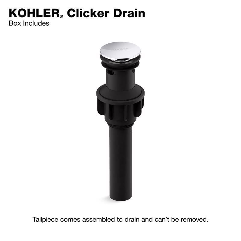 Kohler 1-1/4 in. D Polished Chrome Plastic Pop-Up Drain