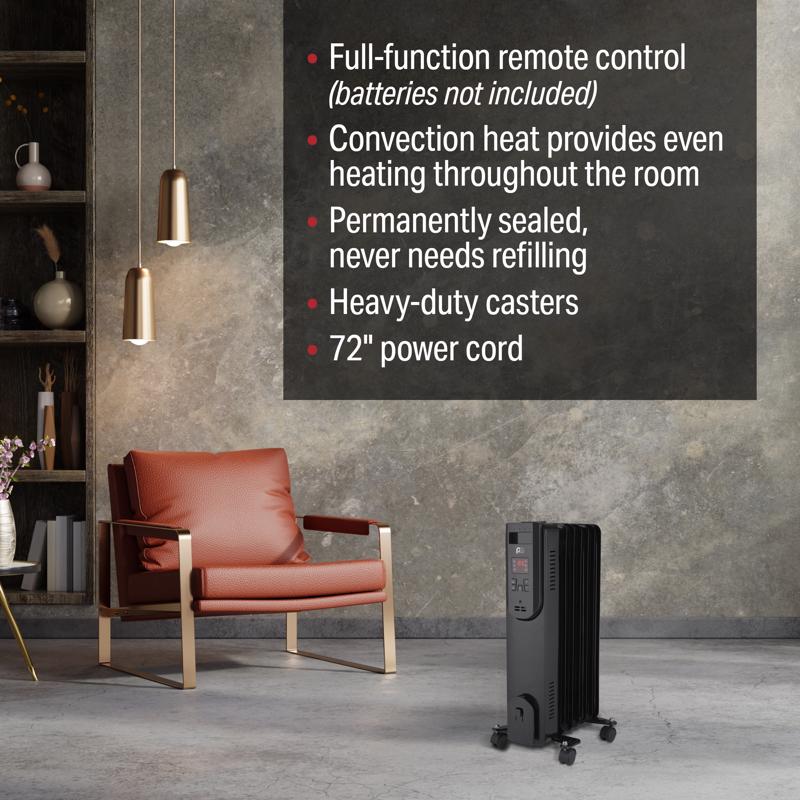 Perfect Aire 160 sq ft Electric Digital Oil Filled Heater 5120 BTU