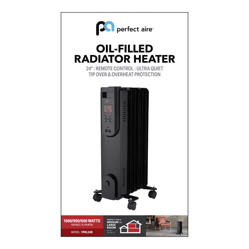 Perfect Aire 160 sq ft Electric Digital Oil Filled Heater 5120 BTU
