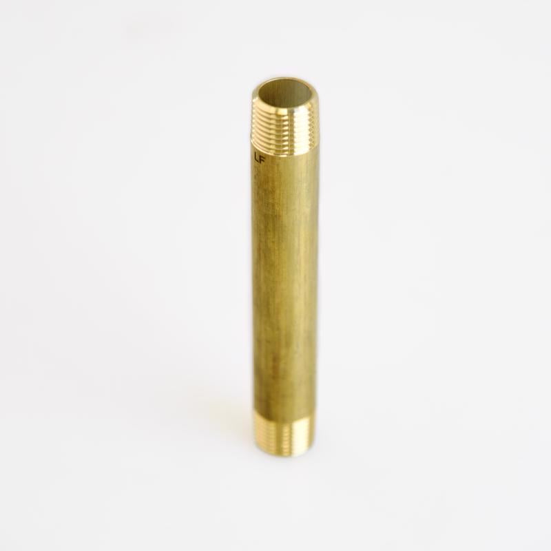 ATC 1/2 in. MPT X 1/2 in. D MPT Yellow Brass Nipple 5-1/2 in. L