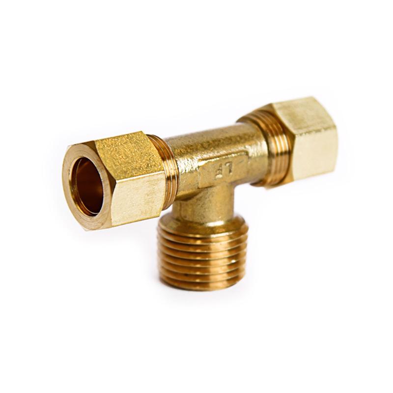 ATC 1/2 in. Compression X 1/2 in. D Male Brass Branch Tee