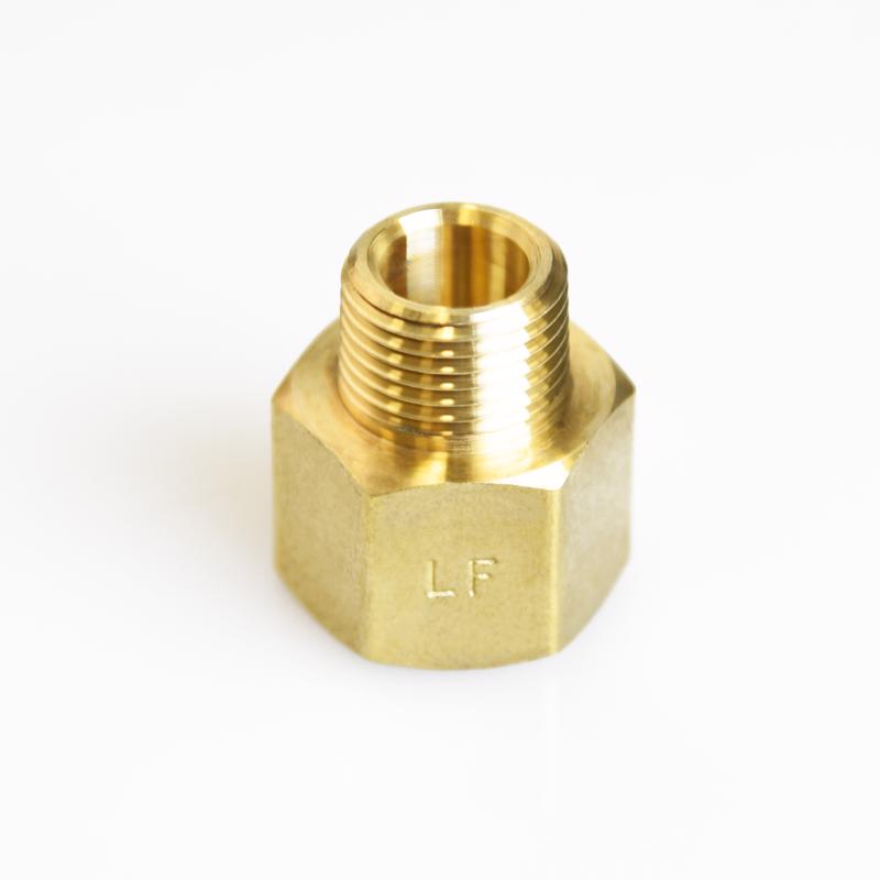 ATC 1/2 in. FPT X 3/8 in. D MPT Brass Reducing Coupling