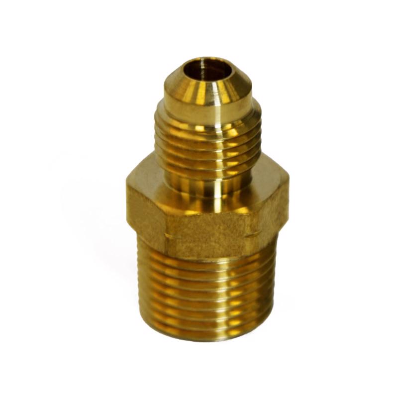 ATC 1/4 in. Flare X 1/4 in. D Male Brass Adapter