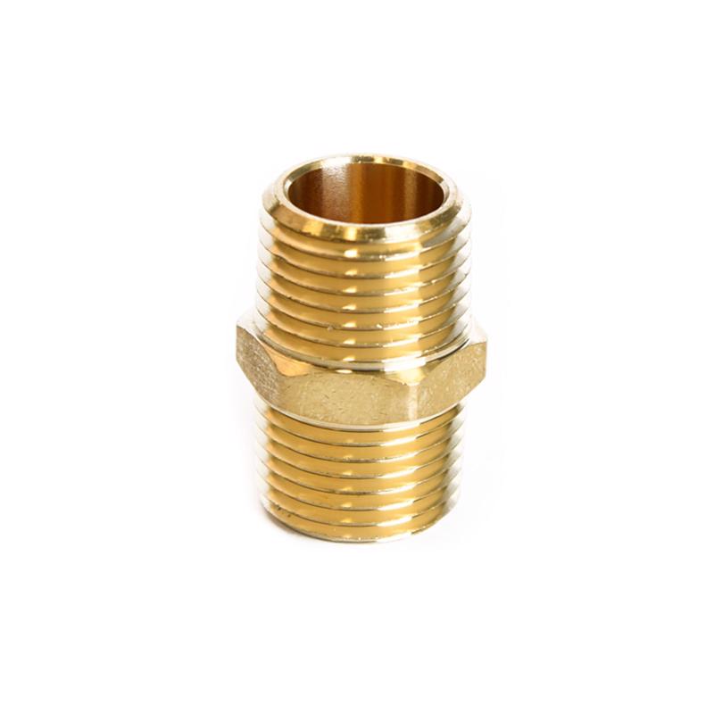 ATC 1/2 in. MPT X 1/2 in. D MPT Brass Hex Nipple