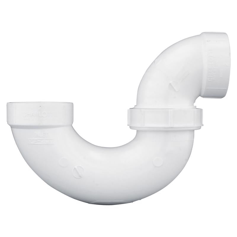 Charlotte Pipe Schedule 40 2 in. Hub X 2 in. D Hub PVC P-Trap with Union