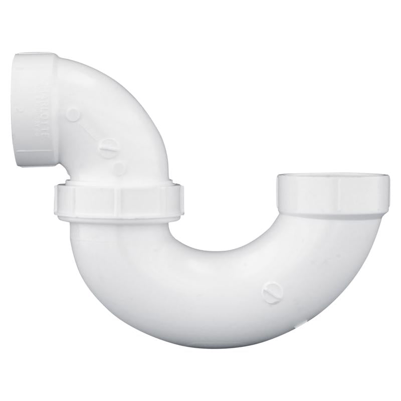 Charlotte Pipe Schedule 40 2 in. Hub X 2 in. D Hub PVC P-Trap with Union