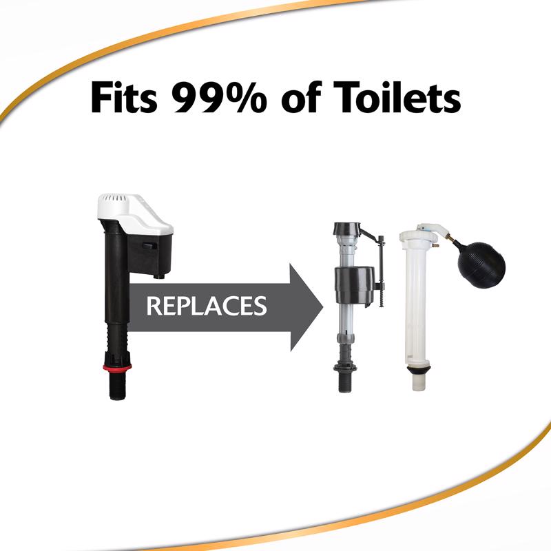 Korky QuietFill Toilet Fill Valve Red For Universal