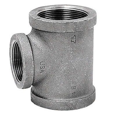 Anvil 3/4 in. FPT X 1/2 in. D FPT 3/4 in. D FPT Black Malleable Iron Reducing Tee