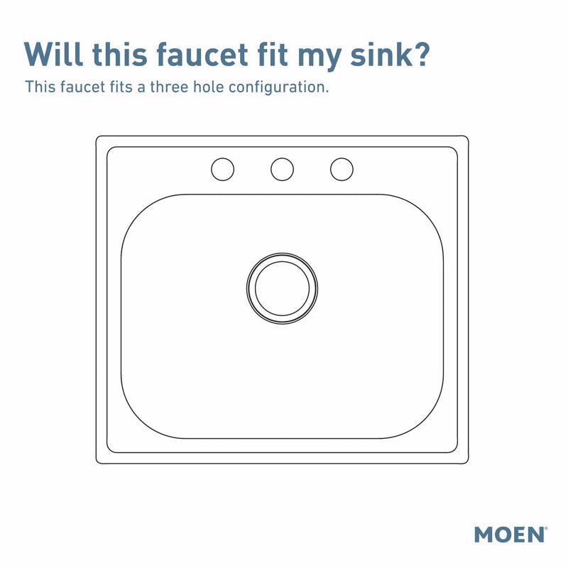 Moen Weymouth Two Handle Stainless Steel Pull-Down Kitchen Faucet