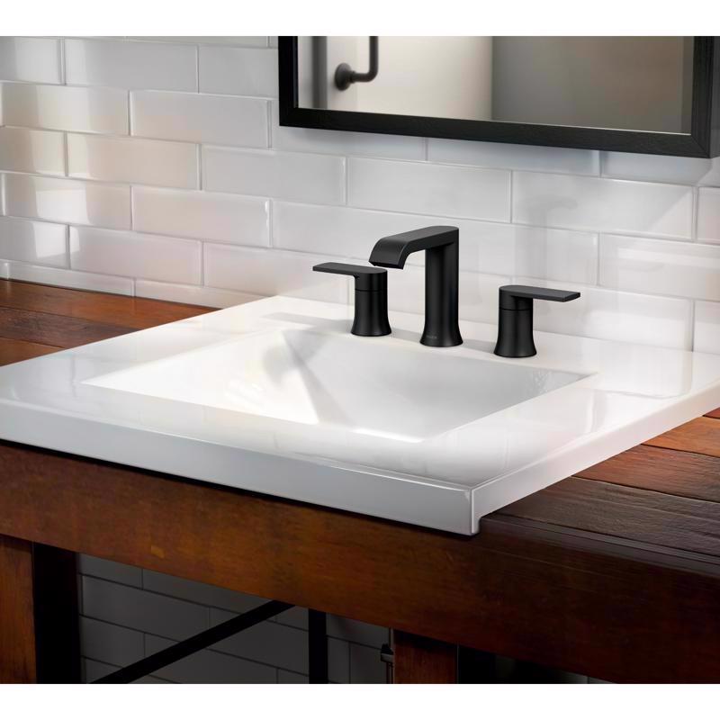 Moen Genta Matte Black Contemporary Bathroom Faucet 8-16 in.