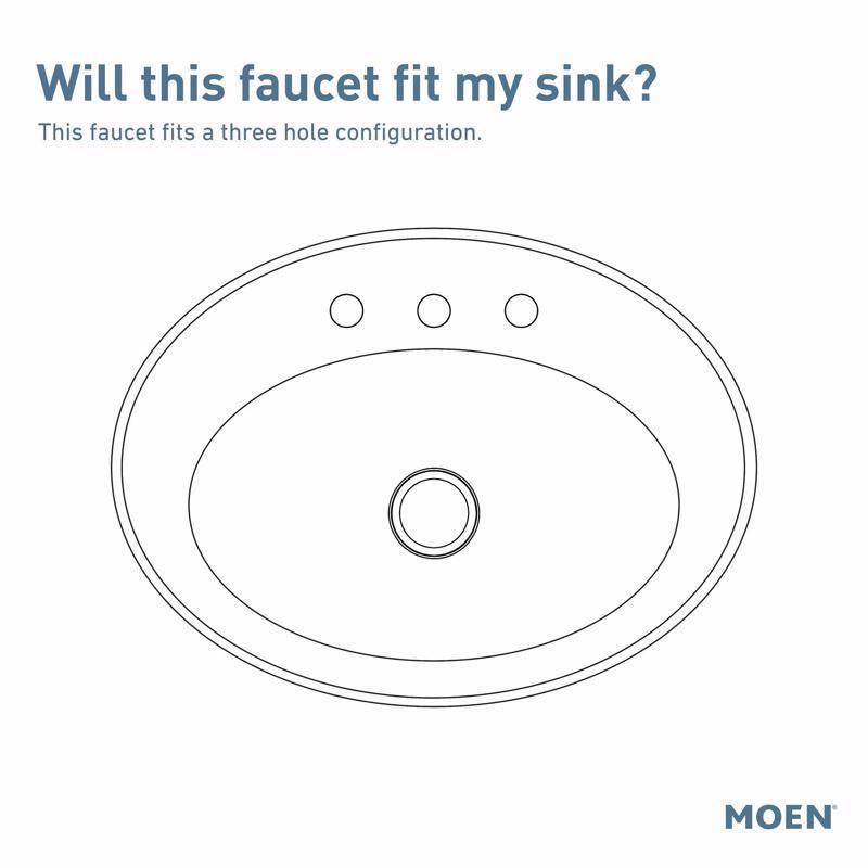 Moen Genta Matte Black Contemporary Bathroom Faucet 8-16 in.