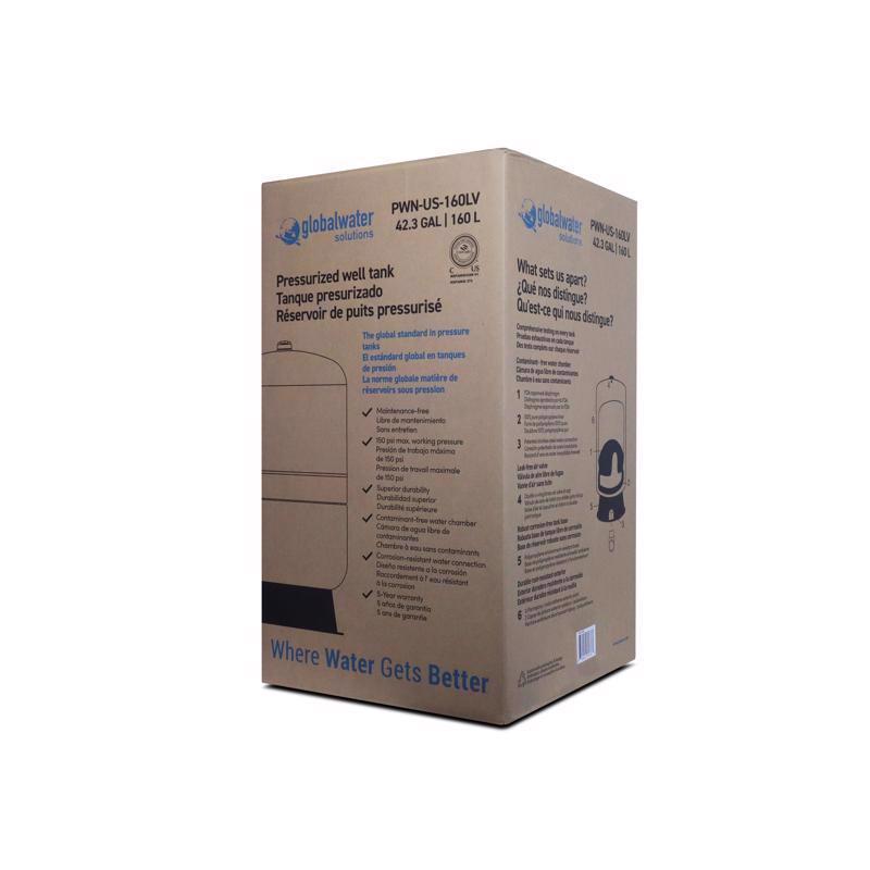 Global Water Solutions PressureWave 42.3 gal Pre-Charged Vertical Pressure Well Tank