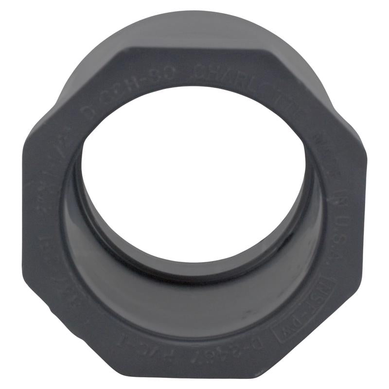 Charlotte Pipe Schedule 80 1 in. Spigot X 1/2 in. D Slip PVC Reducer Bushing