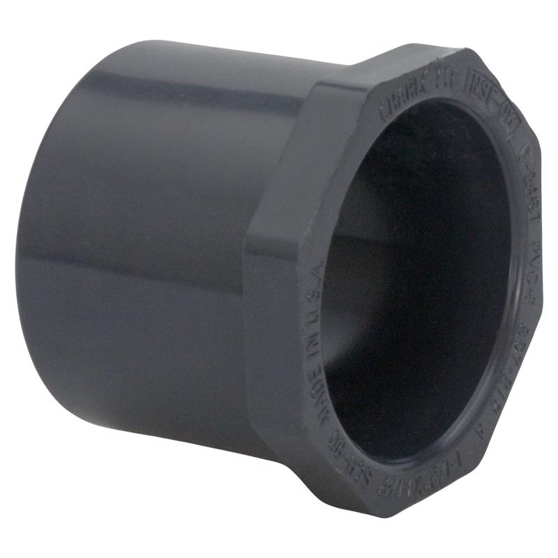 Charlotte Pipe Schedule 80 1-1/4 in. Spigot X 3/4 in. D Slip PVC Reducer Bushing