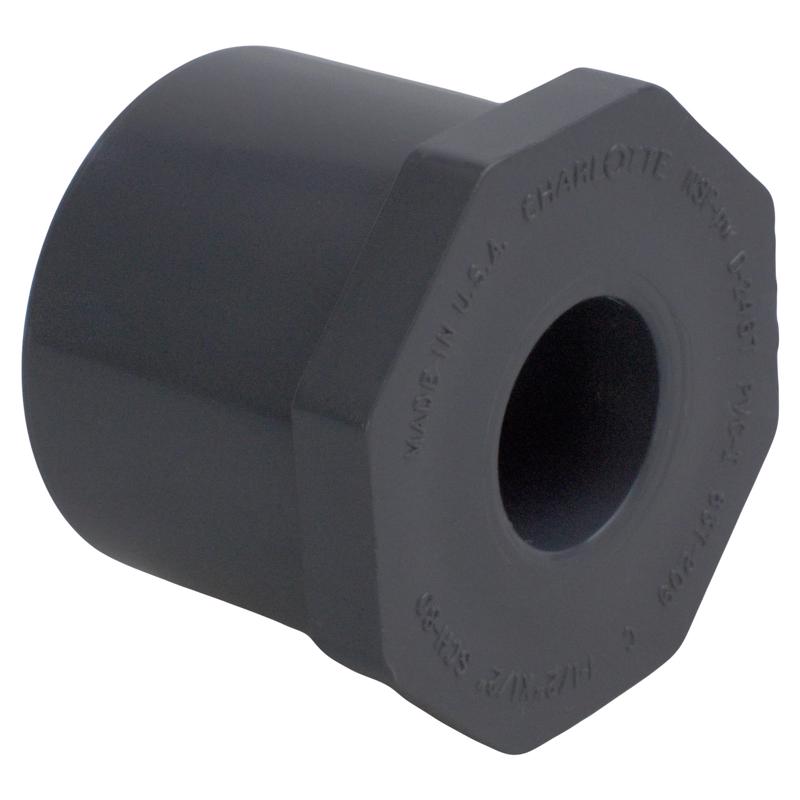 Charlotte Pipe Schedule 80 1-1/2 in. Spigot X 1/2 in. D Slip PVC Reducer Bushing