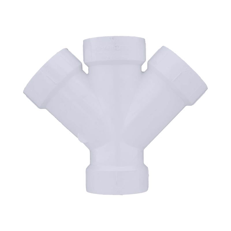 Charlotte Pipe Schedule 40 1-1/2 in. Hub X 1-1/2 in. D Hub PVC Double Wye