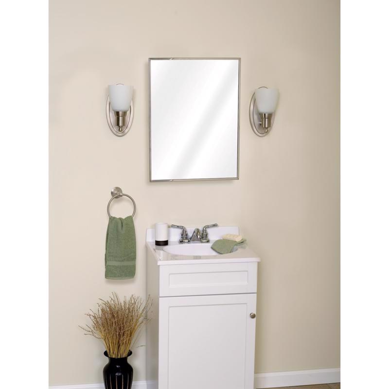 Zenna Home 20-1/8 in. H X 16-1/8 in. W X 3.25 in. D Rectangle Medicine Cabinet/Mirror