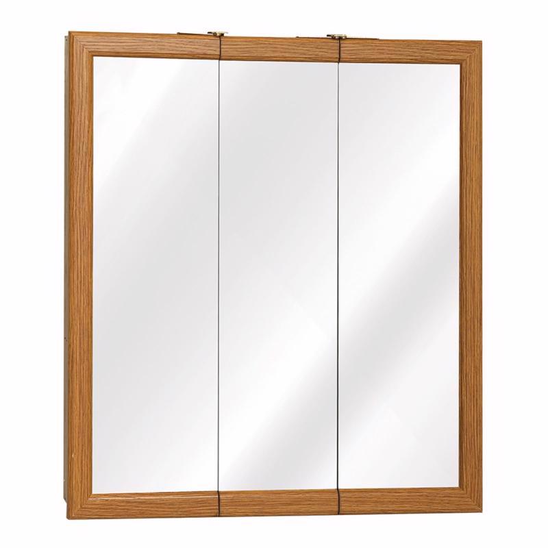Zenna Home 26 in. H X 24 in. W X 4.5 in. D Rectangle Tri-View Medicine Cabinet
