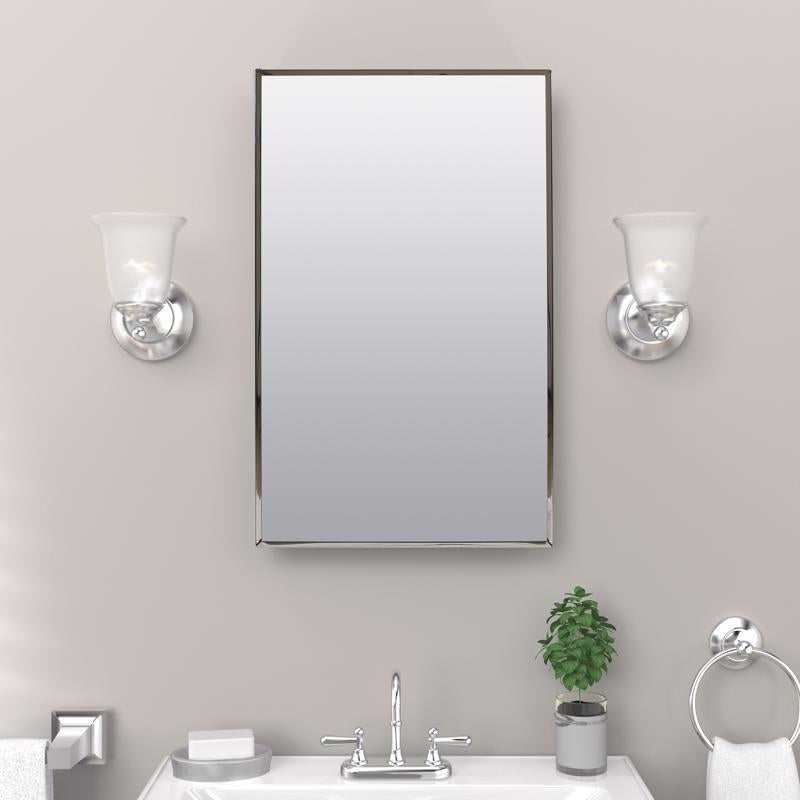 Zenna Home 26.13 in. H X 16.13 in. W X 4-1/2 in. D Rectangle Medicine Cabinet/Mirror