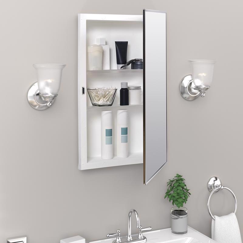 Zenna Home 26.13 in. H X 16.13 in. W X 4-1/2 in. D Rectangle Medicine Cabinet/Mirror
