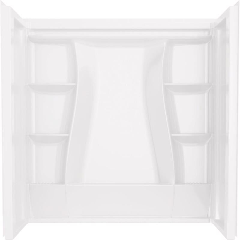 Delta Classic 500 61-1/4 in. H X 30 in. W X 60 in. L White Bathtub Wall