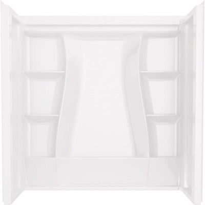 Delta Classic 500 61-1/4 in. H X 30 in. W X 60 in. L White Bathtub Wall