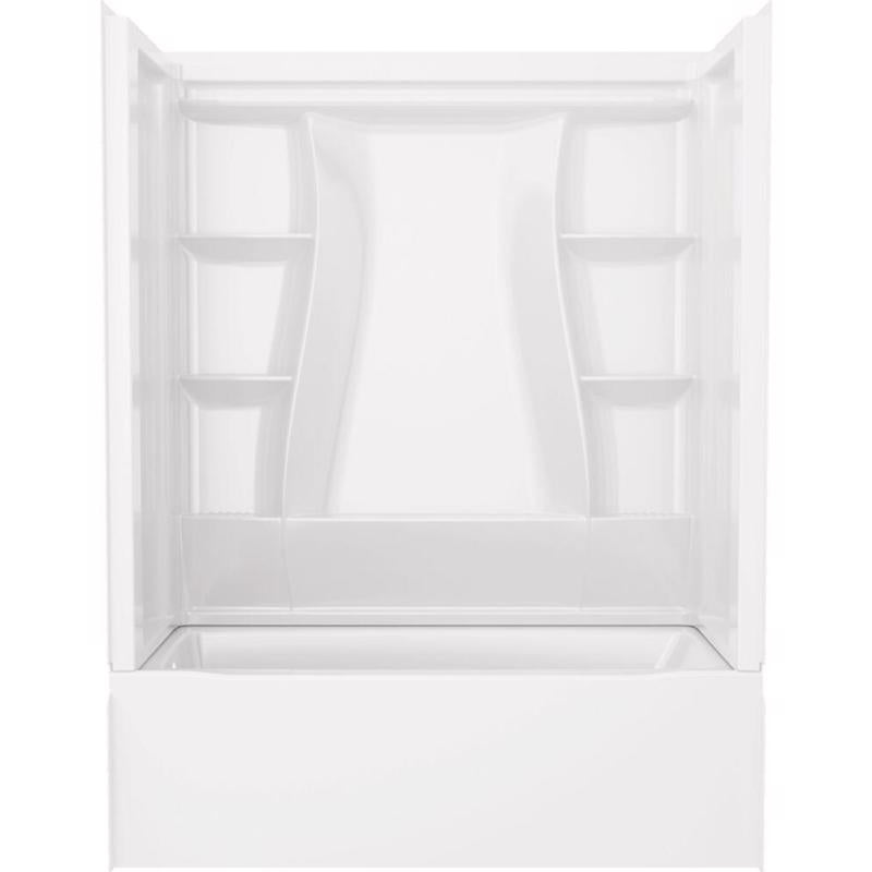 Delta Classic 500 61-1/4 in. H X 30 in. W X 60 in. L White Bathtub Wall