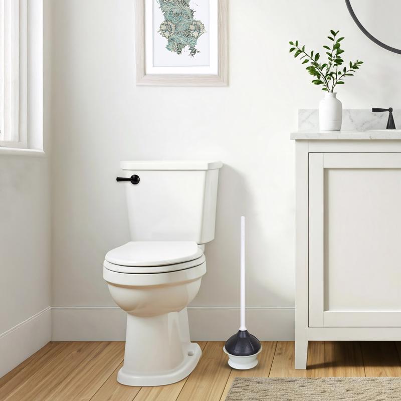 Korky Toilet Plunger with Holder 23 in. L X 6.5 in. D