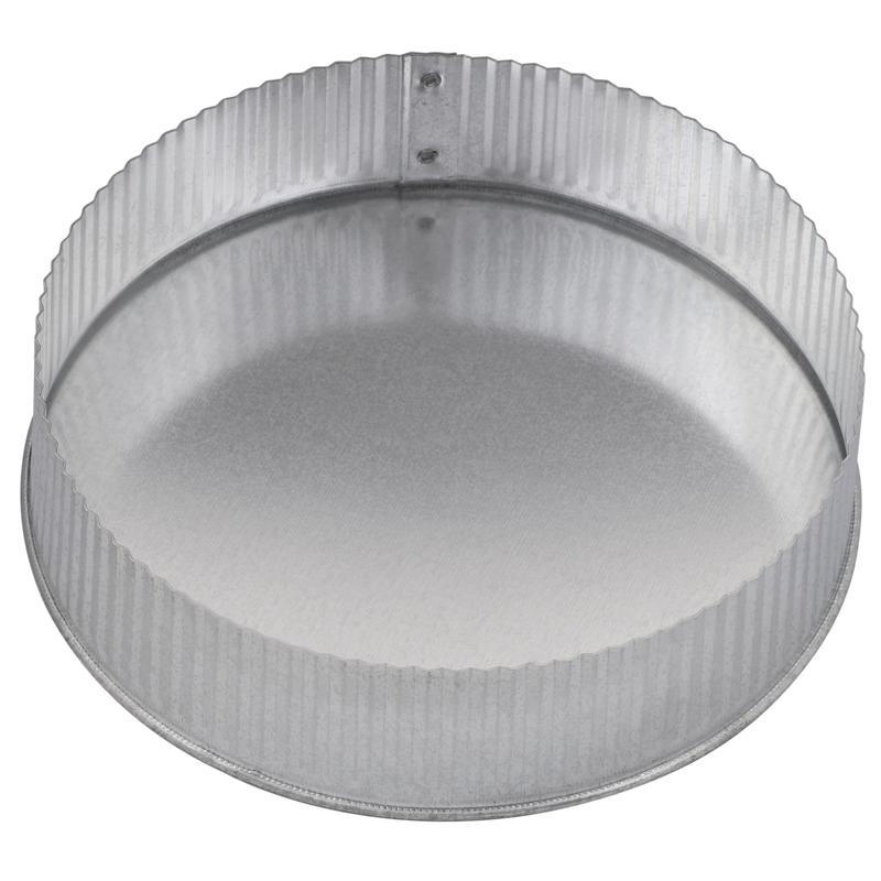 Imperial 7 in. D Galvanized Steel Crimped Pipe End Cap