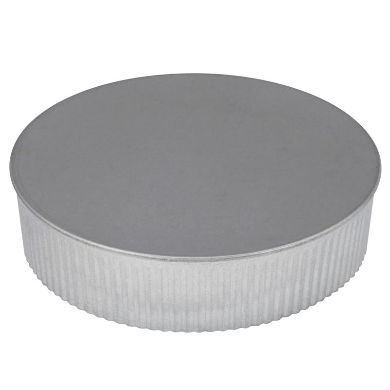 Imperial 8 in. D Galvanized Steel Crimped Pipe End Cap