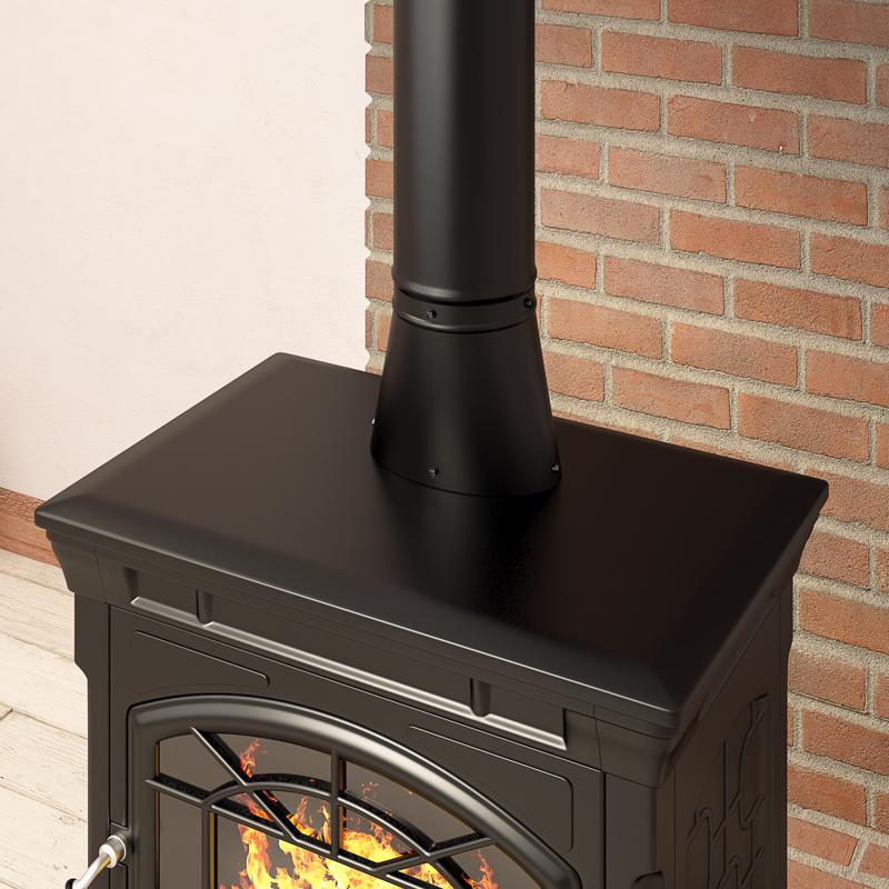 Imperial 6 in. D X 7 in. L Steel Stove Connector