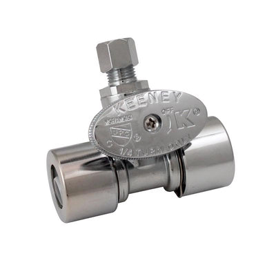 Keeney 1/2 in. Brass Chrome 1/4 in. Shutoff Valve Handle