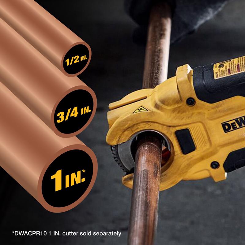 DeWalt Impact Connect 1 in. Copper Pipe Cutter Black/Yellow