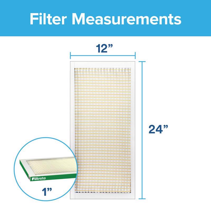Filtrete 3M 12 in. W X 24 in. H X 1 in. Polypropylene 700 MPR Pleated Air Filter