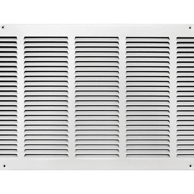 Tru Aire 24 in. H X 12 in. W 1-Way Powder Coat White Steel Return Air Grille