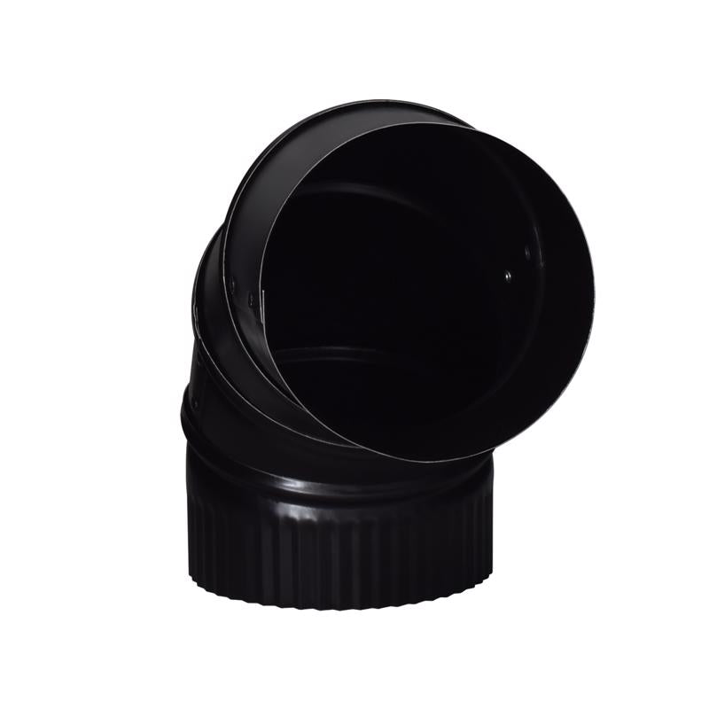 Imperial 4 in. D X 4 in. D Adjustable 90 deg Galvanized Steel Stove Pipe Elbow