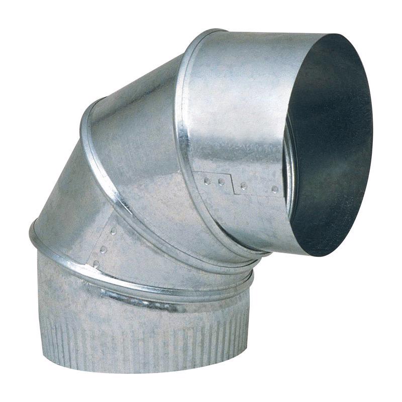 Imperial 4 in. D X 4 in. D Adjustable 90 deg Galvanized Steel Furnace Pipe Elbow